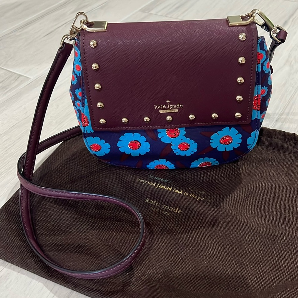 NEW W/O Tag! Adorable Kate Spade Leather & Fabric Crossbody with Dust Bag😍